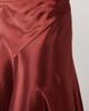 Bardot Bardot satin high waist maxi skirt in rust-Red - 4