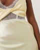 Bardot Bardot Taryn lace trim satin maxi dress with twist detail in canary yellow - 4