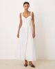 Bardot Bardot Theodora cotton sweetheart neck lace up back midaxi dress in white - 1