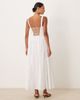 Bardot Bardot Theodora cotton sweetheart neck lace up back midaxi dress in white - 2