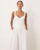 Bardot Bardot Theodora cotton sweetheart neck lace up back midaxi dress in white - 3
