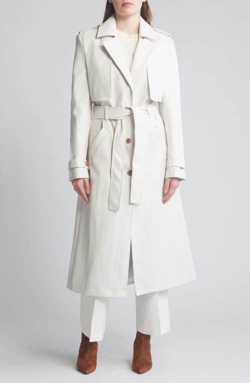 Bardot Bardot Tie Waist Faux Leather Trench Coat