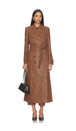 Bardot Bardot Vegan Leather Longline Coat