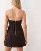 Bardot Bardot Venya structured mini dress with metal hardware detail in chocolate-Brown - 4