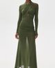 BARDOT BARDOT Veria Wrap Mesh Maxi Dress Khaki - 2