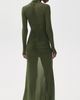 BARDOT BARDOT Veria Wrap Mesh Maxi Dress Khaki - 3