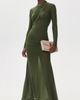BARDOT BARDOT Veria Wrap Mesh Maxi Dress Khaki - 5