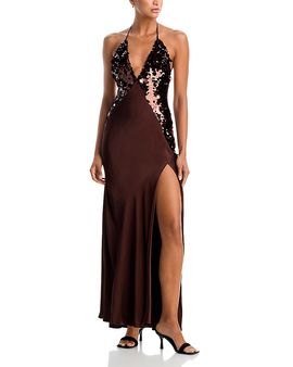 Bardot Bardot Yve Sequin Halter Dress