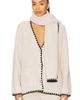 Barefoot Dreams Barefoot Dreams CozyChic Blanket Stitch Cardigan With Detachable Scarf - 1