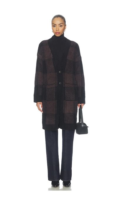Barefoot Dreams Barefoot Dreams Cozychic Cotton Buffalo Plaid Long Cardigan