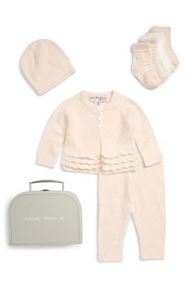 barefoot dreams barefoot dreams CozyChic® Lite Heirloom Cardigan, Pants, Socks, Beanie & Suitcase Set
