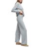Barefoot Dreams Barefoot Dreams Cozychic Ultra lite Jersey Roll Pullover Top & Wide Leg Pants Pajama Set - 3
