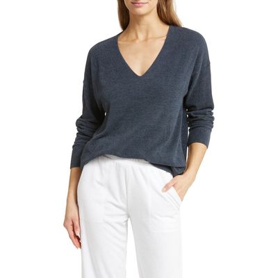 barefoot dreams barefoot dreams High-Low Hem V-Neck Pajama Pullover Sweater