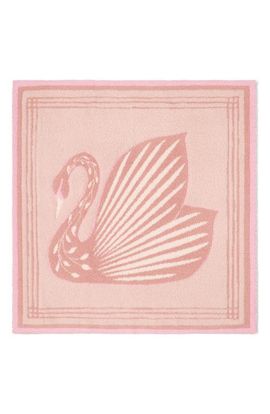 barefoot dreams barefoot dreams Kids' CozyChic Swan Receiving Blanket