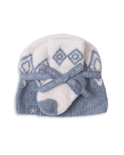 Barefoot Dreams Barefoot Dreams Unisex CozyChic Lite Baby Fair Isle Beanie and Sock Set