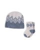 Barefoot Dreams Barefoot Dreams Unisex CozyChic Lite Baby Fair Isle Beanie and Sock Set - 2