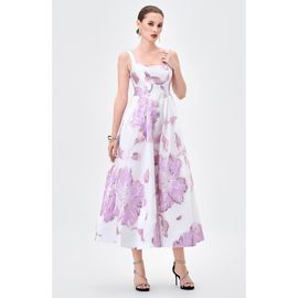 Bariano Bariano Romaine Square Neck Midi