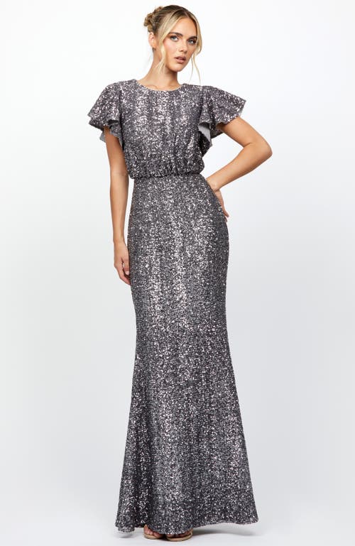 Bariano Bariano Teresa Flutter Sleeve Gown