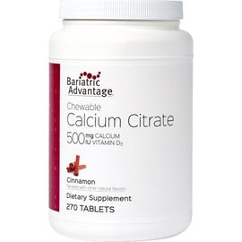 Bariatric Advantage Bariatric Advantage Calcium Citrate Chewable 500 mg High-Potency Supplement 270 Count