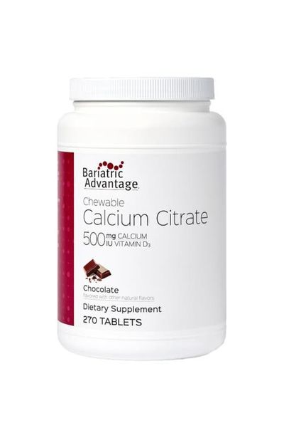 Bariatric Advantage Bariatric Advantage Calcium Citrate Chewable 500mg Supplement 270 Count