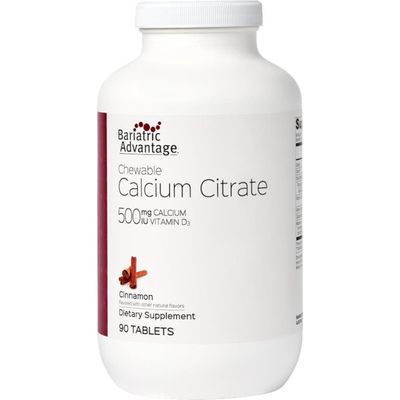 Bariatric Advantage Bariatric Advantage Calcium Citrate Chewable 500mg with Vitamin D3 Cinnamon Flavor 90 Count