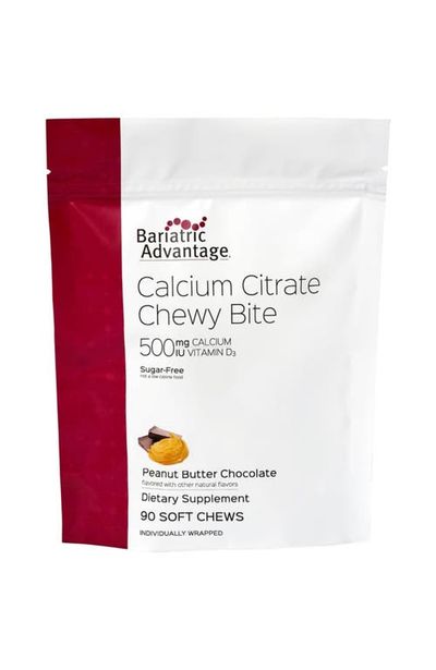 Bariatric Advantage Bariatric Advantage Calcium Citrate Chewy Bites 500 mg Vitamin D3 Supplement 90 Count