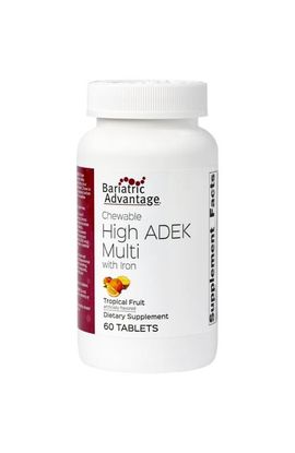 Bariatric Advantage Bariatric Advantage Chewable High ADEK with Iron Multivitamin Supplement 60 Count