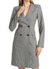 Barneys New York Women's Houndstooth Double-Breasted Blazer Dress - 3