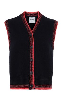 Barrie Barrie Cashmere Cricket Club Sleeveless Cardigan
