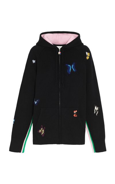 Barrie Barrie x Damien Hirst Butterflies ZipUp Cashmere Hoodie