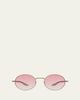 Barton Perreira Anamcara Metal Oval Sunglasses - 1