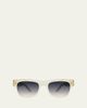 Barton Perreira Blackwell 53mm Rectangular Acetate Sunglasses - 1