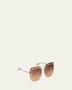 Barton Perreira Halima 65mm Square Titanium Sunglasses - 2