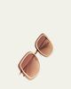 Barton Perreira Halima 65mm Square Titanium Sunglasses - 4