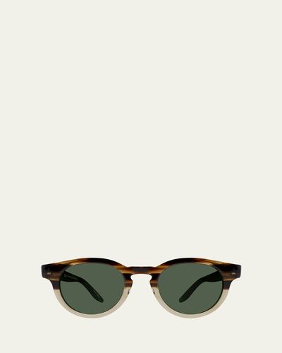 Barton Perreira Men's Oxford Acetate Round Sunglasses