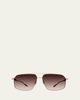 Barton Perreira Renzo Titanium Aviator Sunglasses - 1