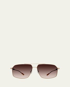 Barton Perreira Renzo Titanium Aviator Sunglasses