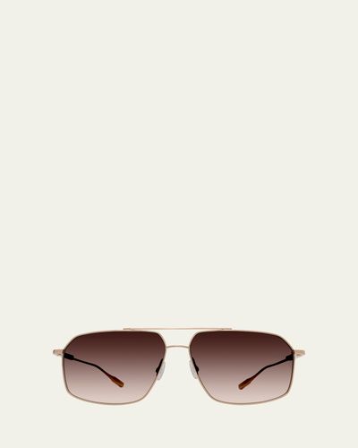 Barton Perreira Renzo Titanium Aviator Sunglasses