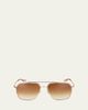 Barton Perreira Rizzo 58mm Aviator Titanium Sunglasses - 1