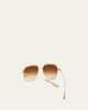 Barton Perreira Rizzo 58mm Aviator Titanium Sunglasses - 3