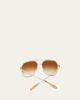 Barton Perreira Rizzo 58mm Aviator Titanium Sunglasses - 4