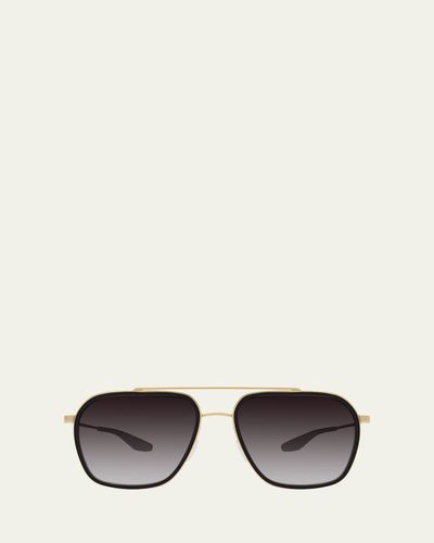 Barton Perreira Rizzo 58mm Titanium & Acetate Aviator Sunglasses
