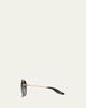 Barton Perreira Rizzo 58mm Titanium & Acetate Aviator Sunglasses - 3