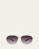 Barton Perreira Sully Aviator Titanium Sunglasses - 1