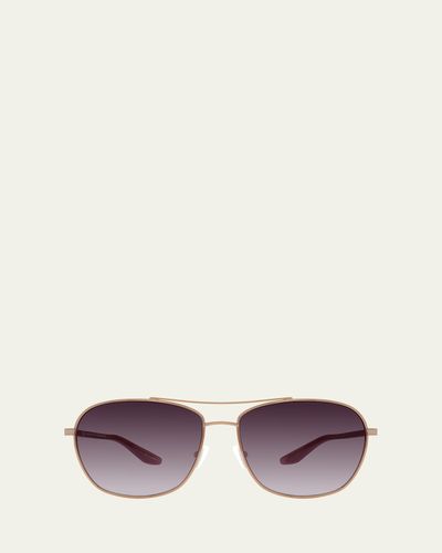 Barton Perreira Sully Aviator Titanium Sunglasses