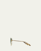 Barton Perreira Sully Aviator Titanium Sunglasses - 3