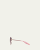 Barton Perreira Sully Aviator Titanium Sunglasses - 5