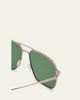 Barton Perreira x 007 Men's Royale Double-Bridge Titanium Aviator Sunglasses - 4