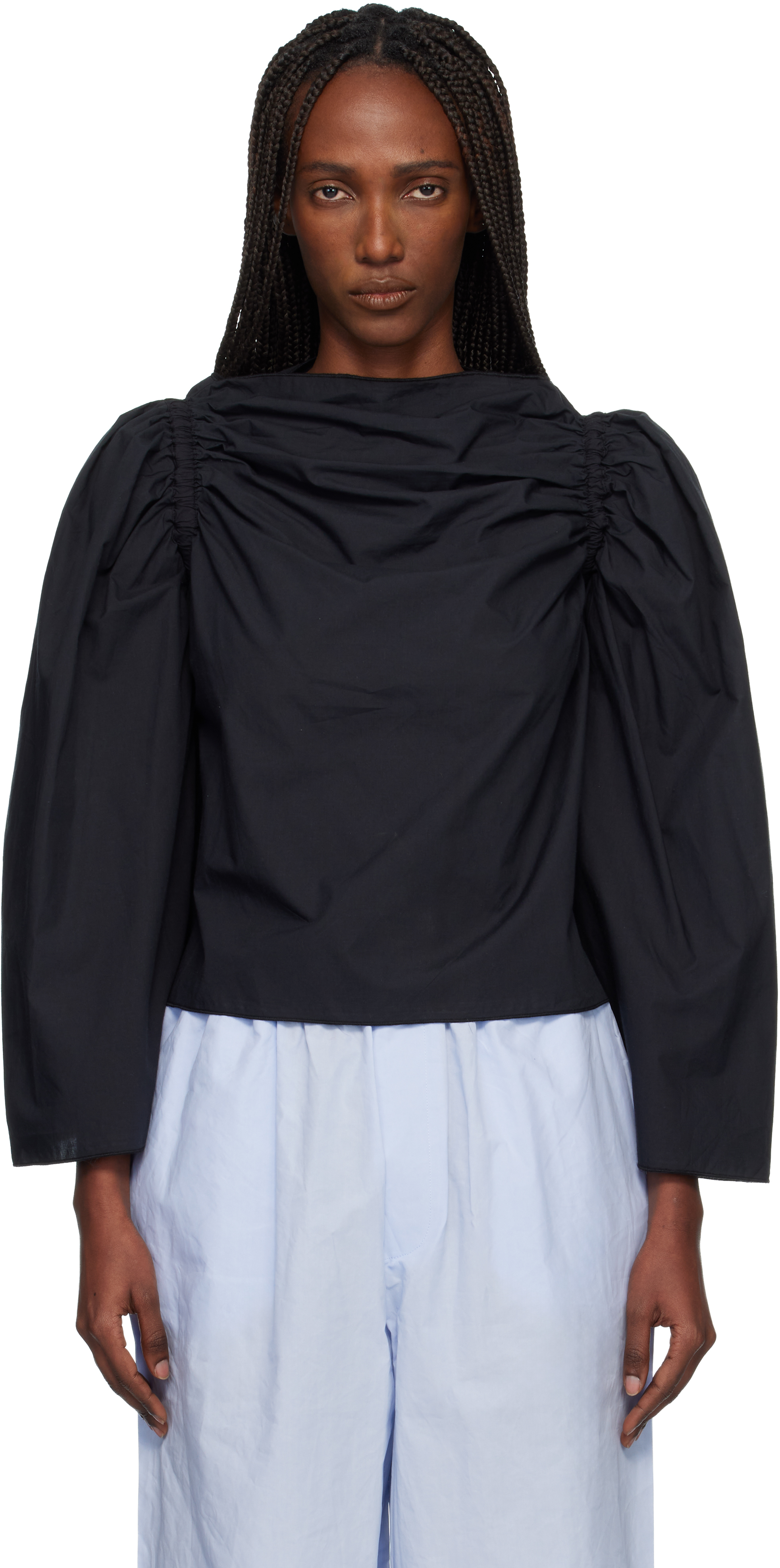 ru　baserange point blouse Baserange ~ Black Point Top | MAIMOUN