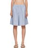 Baserange Baserange Blue & White Claude Shorts - 1